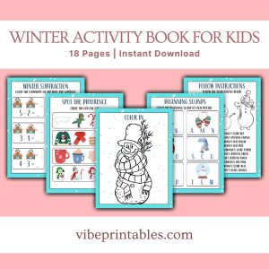 Winter Activity Book For Kids