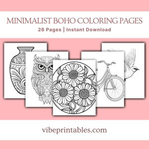 Minimalist Boho Coloring Pages