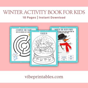 Winter Activity Book For Kids