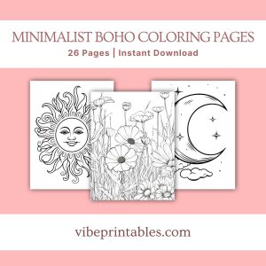 Minimalist Boho Coloring Pages