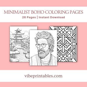 Minimalist Boho Coloring Pages