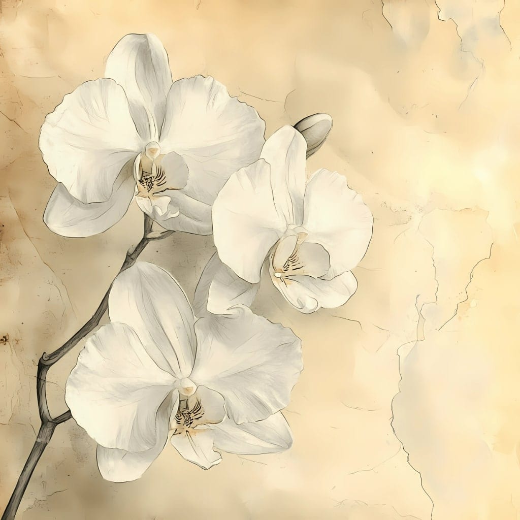 Vintage White Orchid