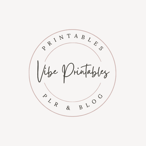 Vibe Printables Logo With Colored Background