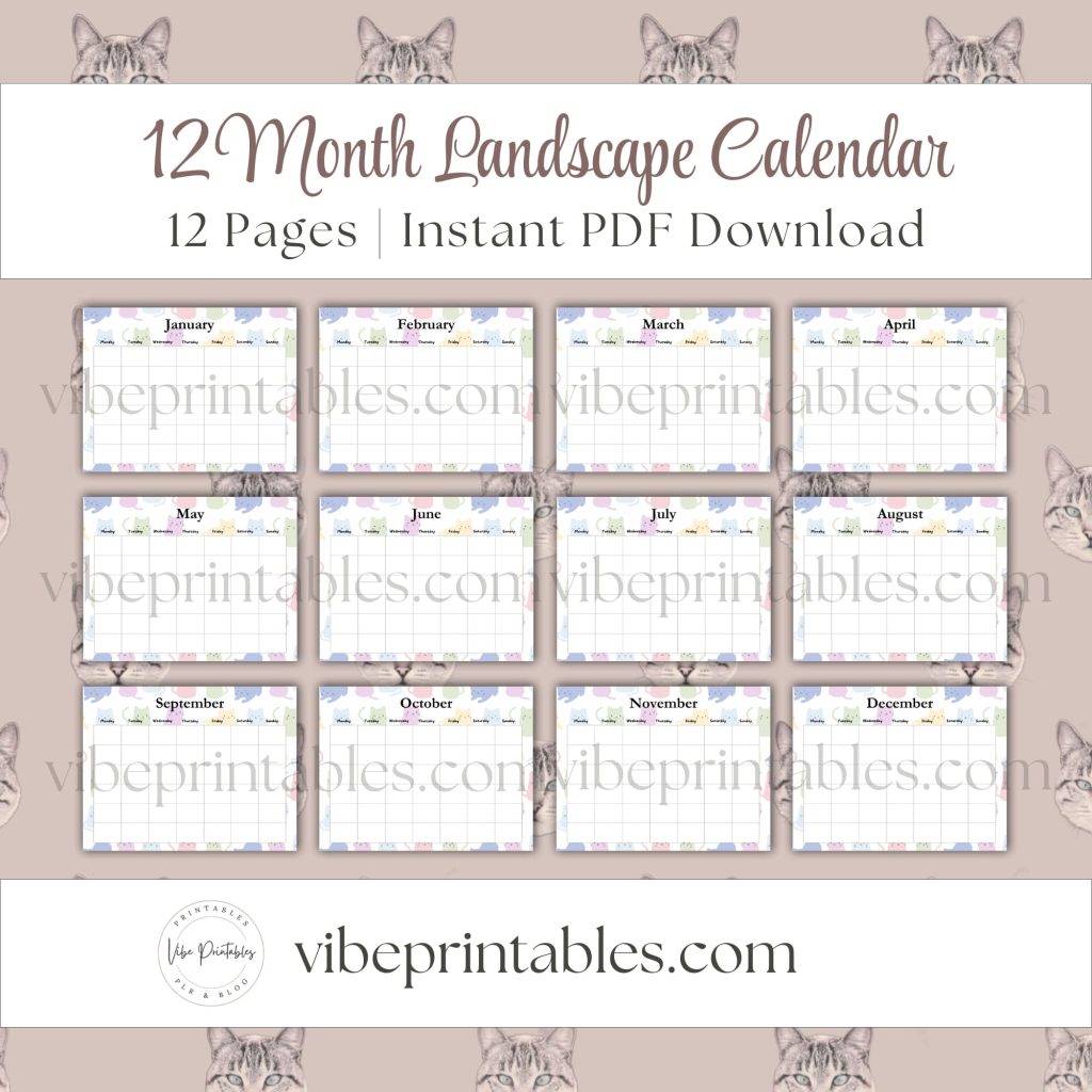 Cat Care Planner Or Binder Bundle In Pastel