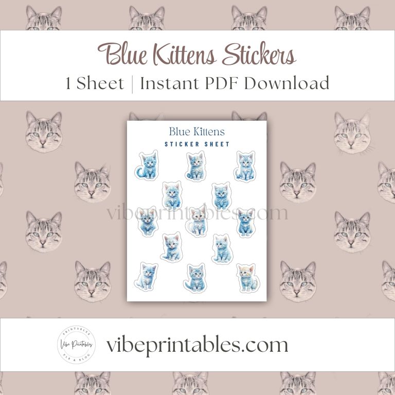 Blue Kittens Stickers