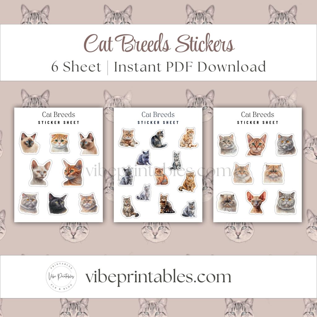 Cat Breeds Stickers - 1