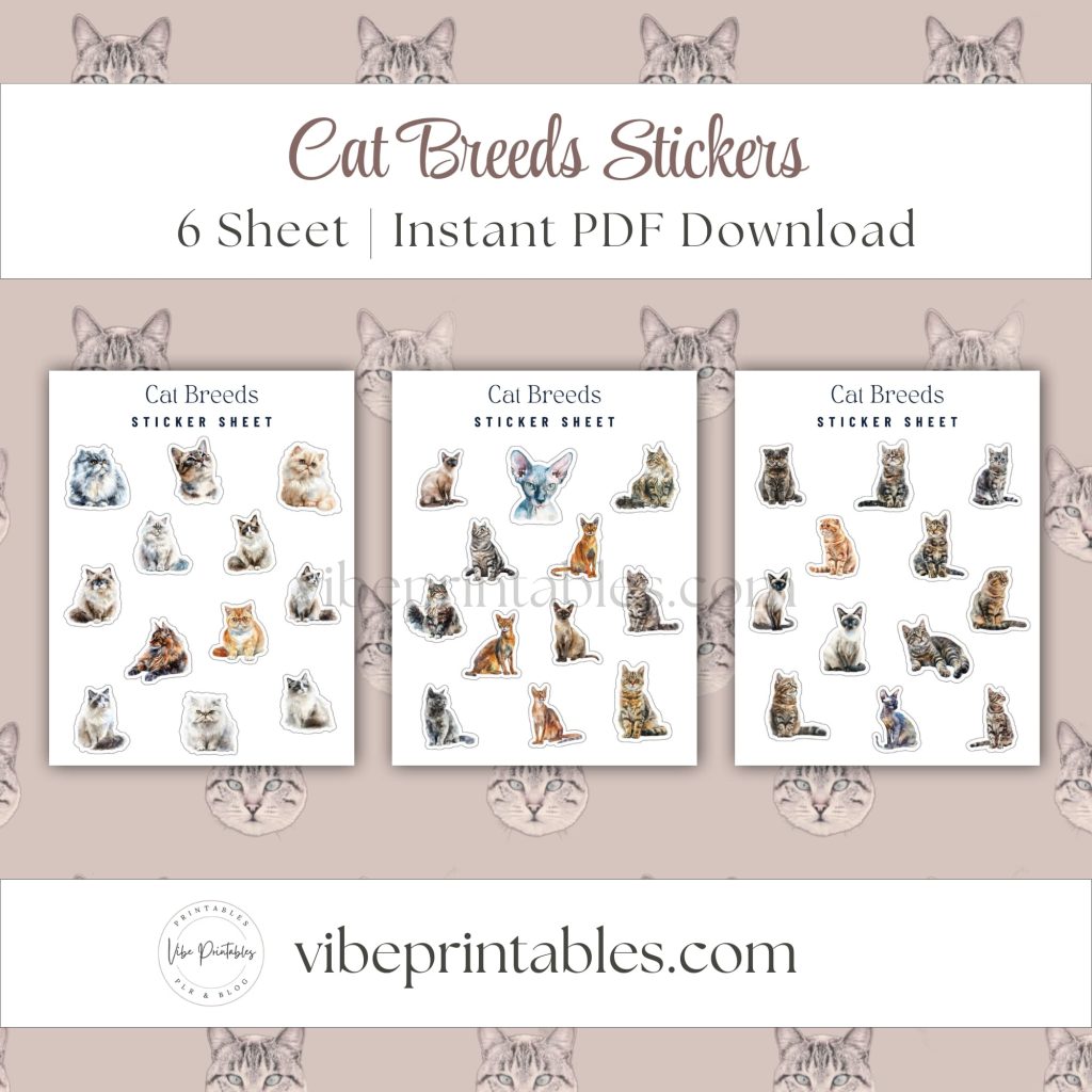 Cat Breeds Stickers #2