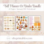Cheerful Fall Planner Or Binder Bundle