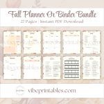 Fall Planner Or Binder Bundle