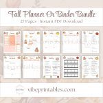 Fall Planner Or Binder Bundle In Pumpkin Design