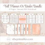 Fall Planner Or Binder Bundle In Pumpkin Design