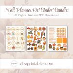 Fall Planner Or Binder Bundle In Pumpkin Design