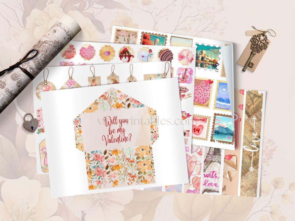 Valentine Junk Journal & Ephemera