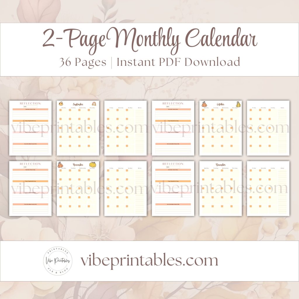 Fall Planner Or Binder Bundle In Pumpkin Design