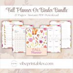 Cheerful Fall Planner Or Binder Bundle