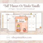 Fall Planner Or Binder Bundle In Pumpkin Design