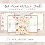Fall Planner Or Binder Bundle