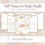 Fall Planner Or Binder Bundle In Leaf Design