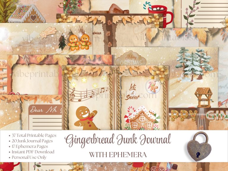 Gingerbread Junk Journal & Ephemera