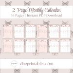 Cat Care Planner Or Binder In Pink