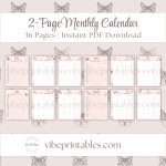 Cat Care Planner Or Binder In Pink