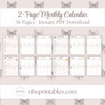Cat Care Planner Or Binder In Purple