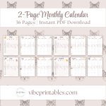 Cat Care Planner Or Binder In Purple