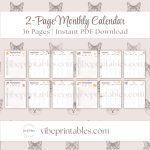 Cat Care Planner Or Binder In Purple