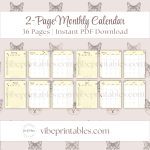 Cat Care Planner Or Binder Bundle In Yellow