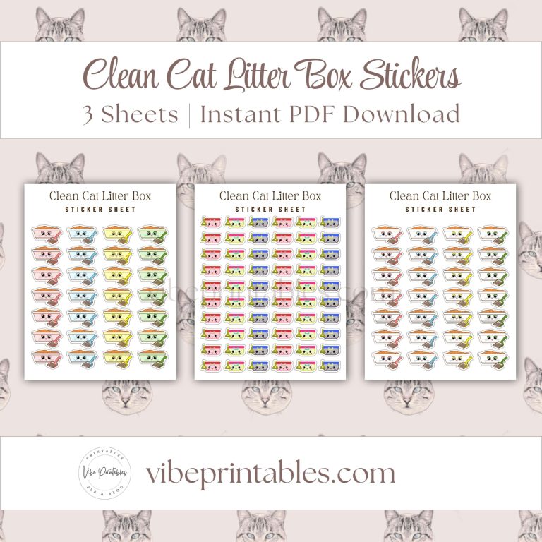 Clean Cat Litter Box Stickers