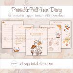 Fall Teen Diary In Cat Design