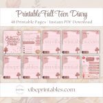 Fall Teen Diary In Pumpkin Design