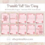 Fall Teen Diary In Pumpkin Design