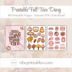 Fall Teen Diary In Pumpkin Design