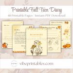 Fall Teen Diary In Pumpkin Spice