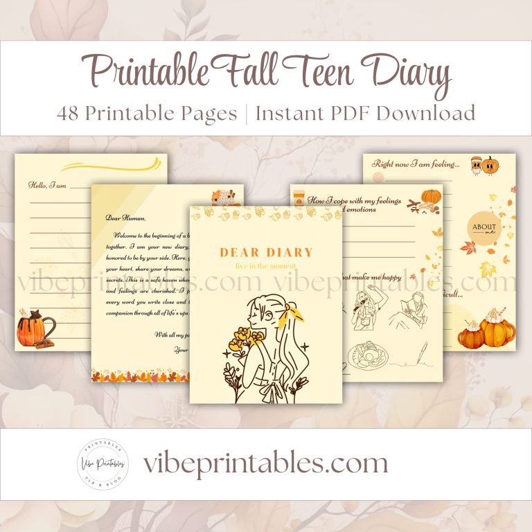 Fall Teen Diary In Pumpkin Spice