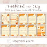 Fall Teen Diary In Pumpkin Spice