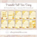 Fall Teen Diary In Pumpkin Spice