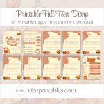 Fall Teen Diary In Pumpkin Spice