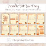 Fall Teen Diary In Pumpkin Spice