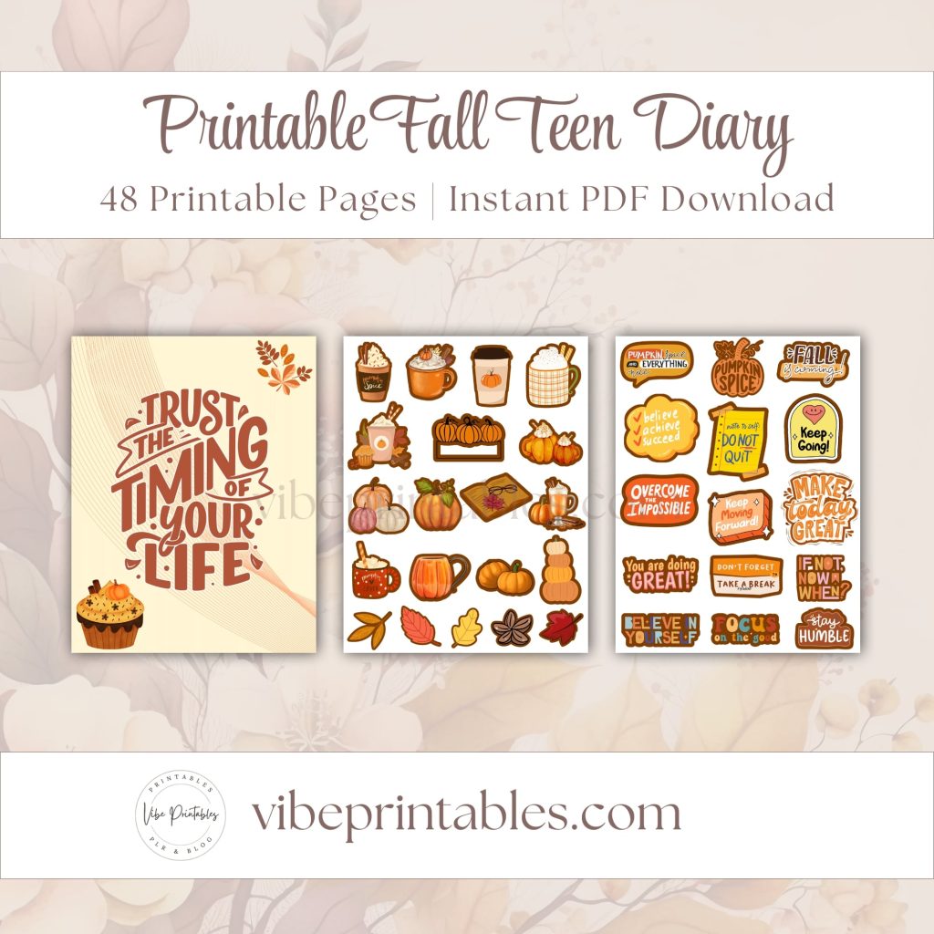Fall Teen Diary In Pumpkin Spice