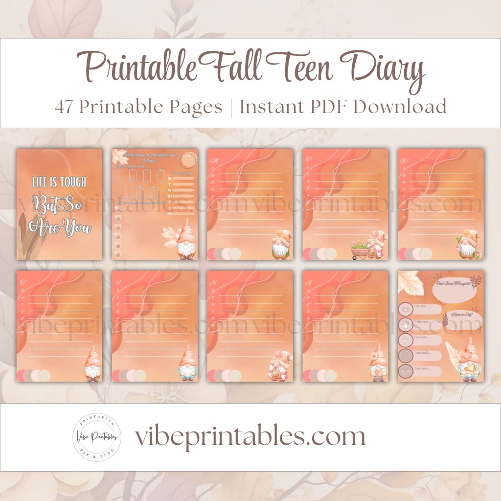 Fall Teen Diary In Gnome Design
