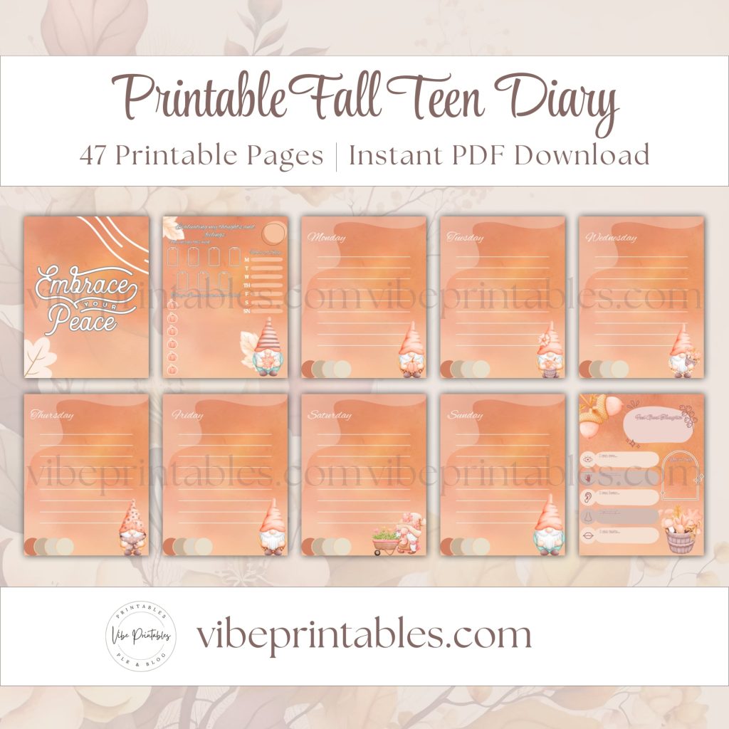 Fall Teen Diary In Gnome Design