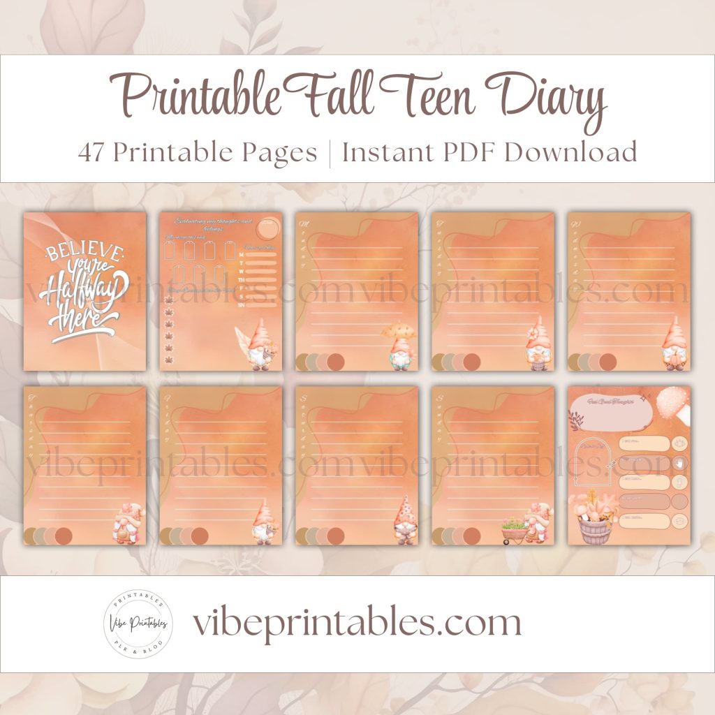 Fall Teen Diary In Gnome Design
