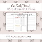 Free Printable Cat Daily Planner