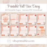 Fall Teen Diary In Cat Design