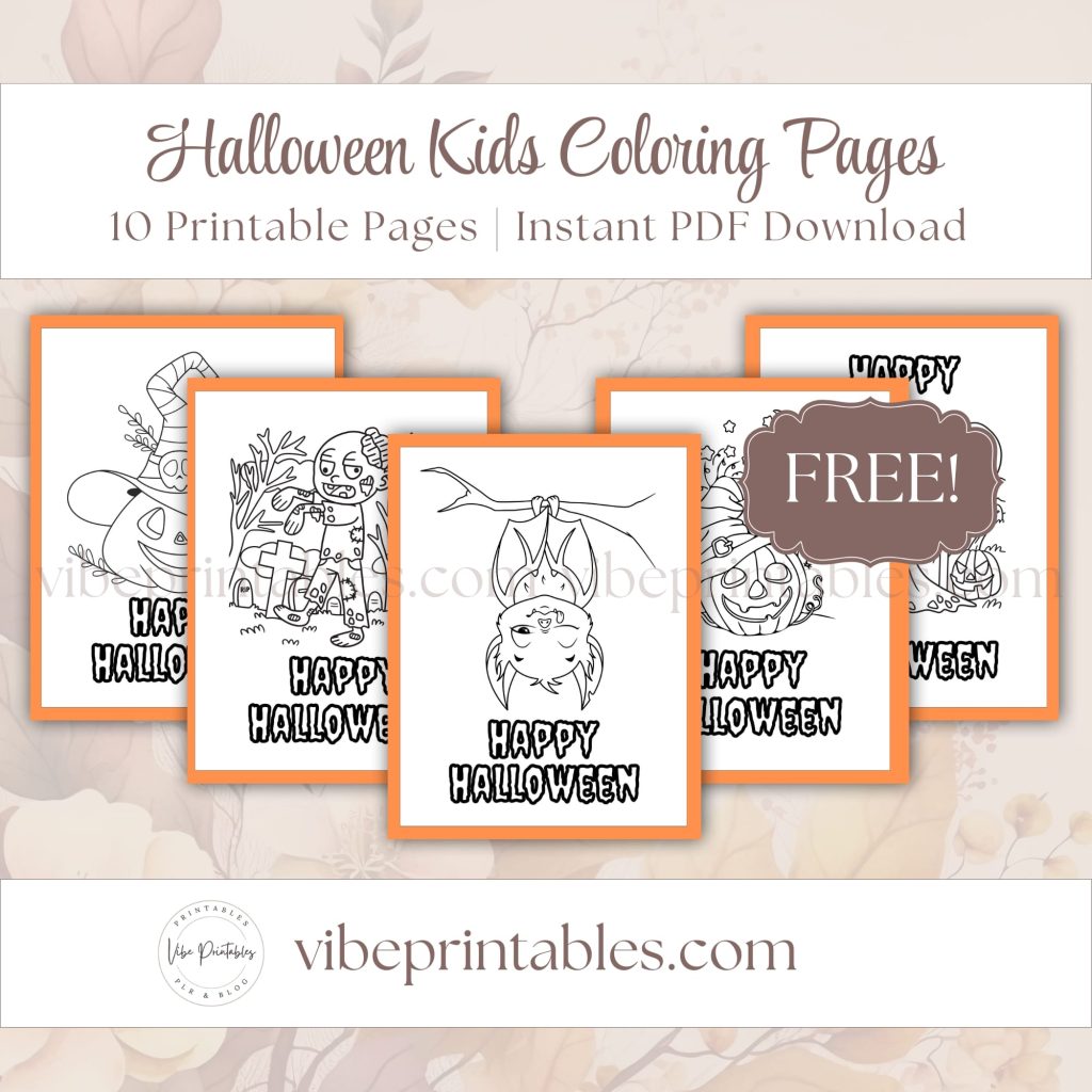 Free Halloween Kids Coloring Pages
