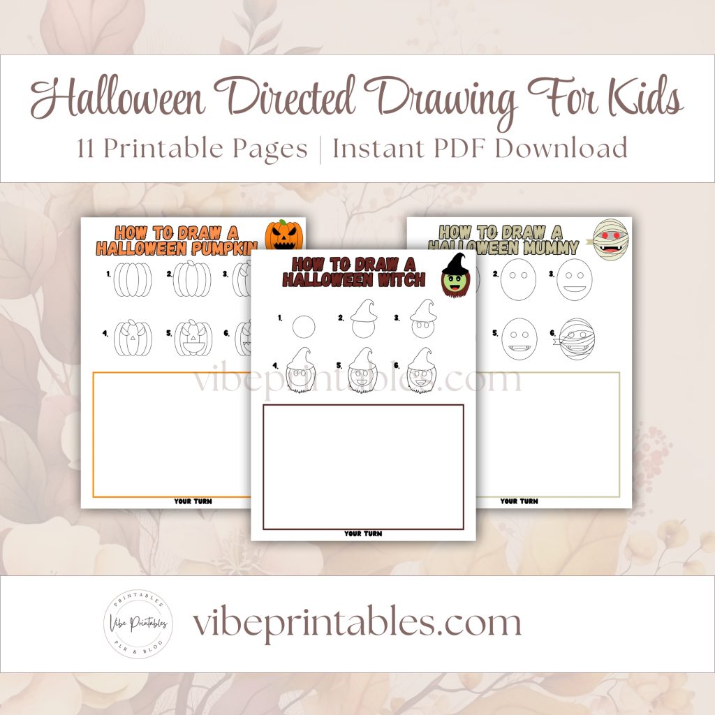 Halloween Directed Drawing For Kids