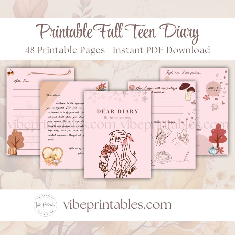 Fall Teen Diary In Pumpkin Design