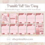 Fall Teen Diary In Pumpkin Design